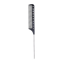 Peignes à queue pour femmes et filles, peigne à dents-Noir