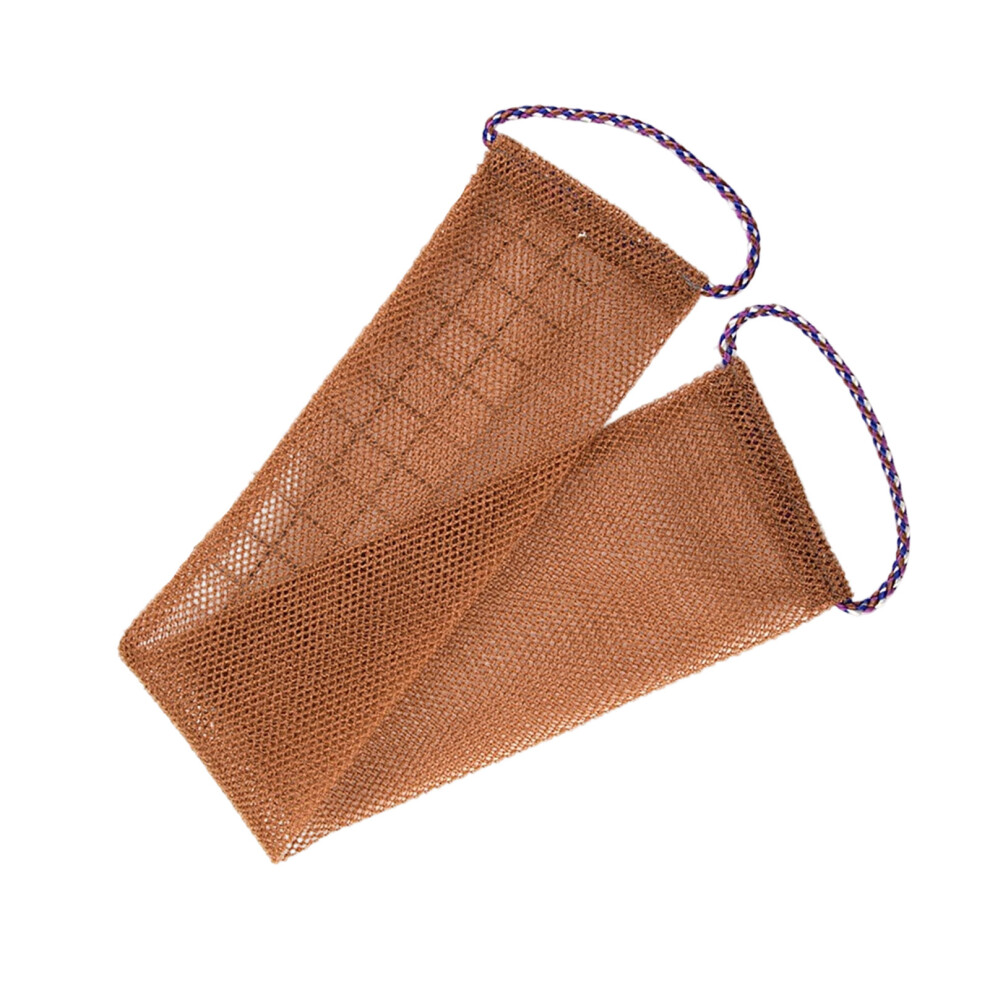 African Mesh Body Scrubber Extra Long Bath-Coffee 14 by 70CM