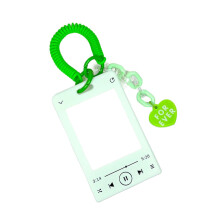 Porte-carte photo avec pendentif porte-clés lecteur de musique-F