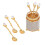 6-teiliges Kaffeelöffel-Set mit Halter, 3