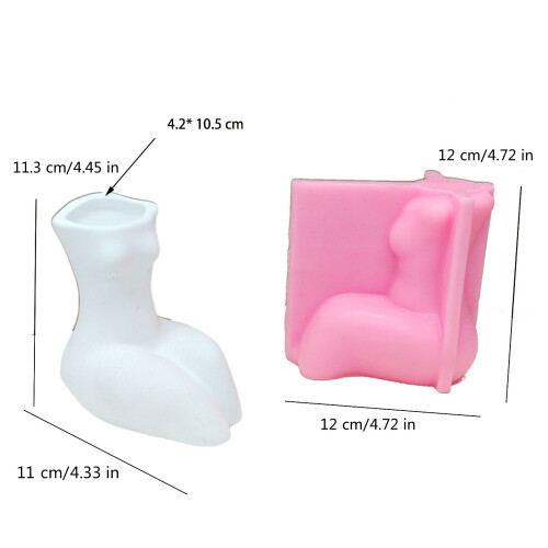 Moule créatif en Silicone pour pots de fleurs, Vases, ciments en 2
