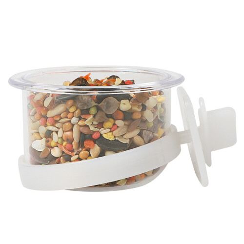 Gobelet d'alimentation Transparent pour oiseaux, Cage-12 pièces