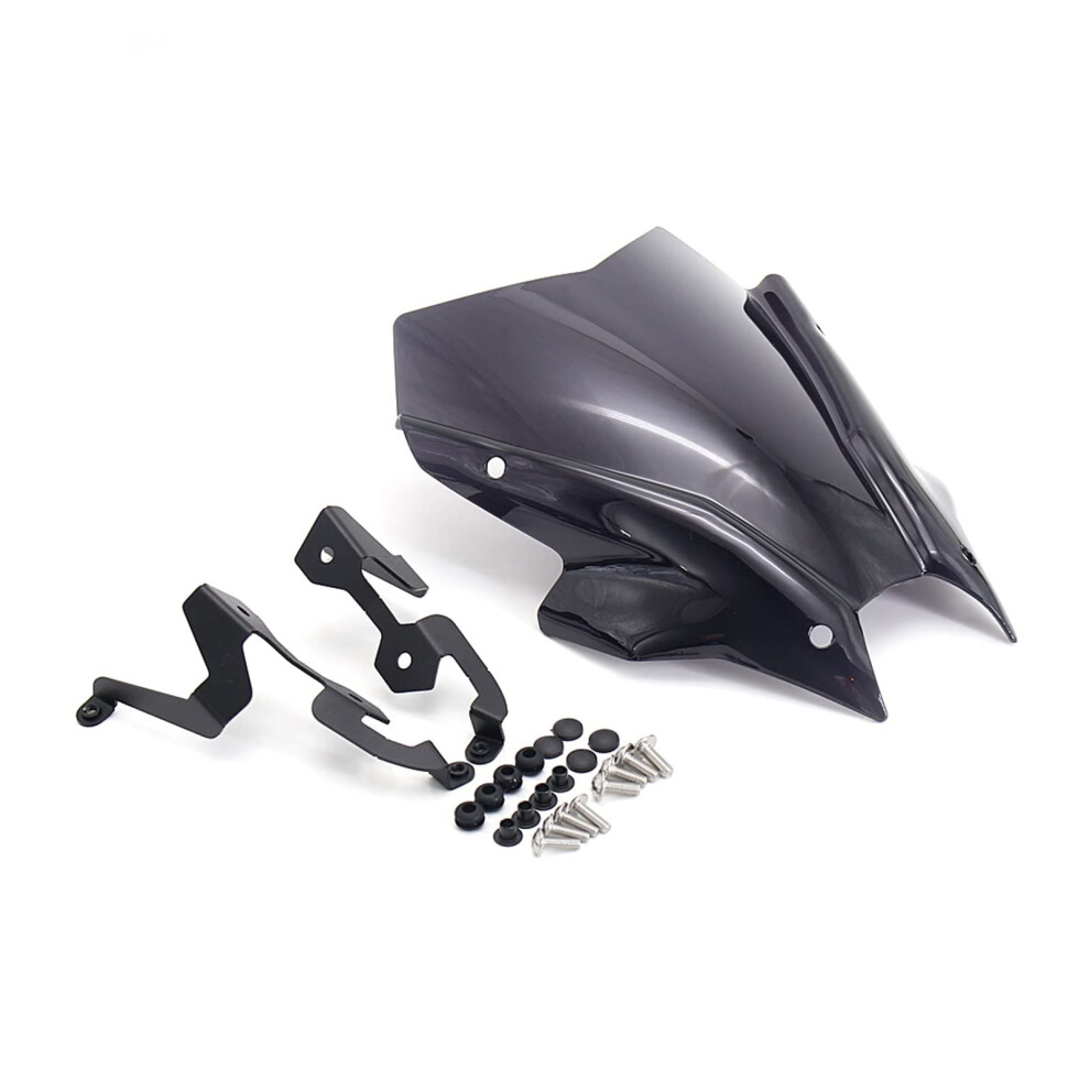 Smoke Windshield With Helmet Buffeting Reduction For Yamaha Mt09 Fz09 20212022 Black 9323874407869