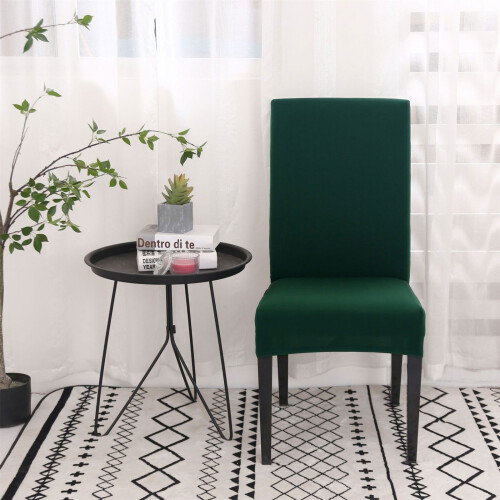 Housse de chaise élastique, couleur unie, pour-Bleu ciel 2