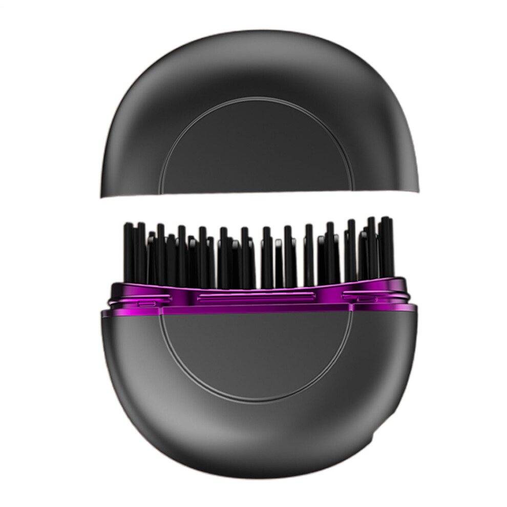 Cordless Hair Straightener Brush 1500mAh USB Rechargeable, Portable Heated 55C/65C/75C, Negative Ion Beard Straightener