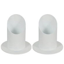 2Pcs Metal Candle Holder Communion Candlesticks Baptisms-White
