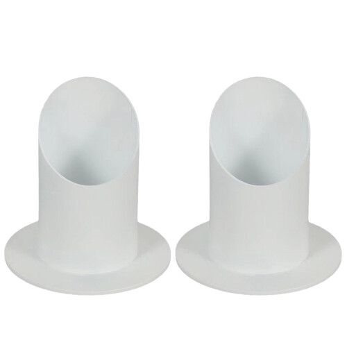 2Pcs Metal Candle Holder Communion Candlesticks Baptisms-White