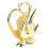 Goldener Serviettenhalter, eleganter moderner 1