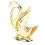 Goldener Serviettenhalter, eleganter moderner 10