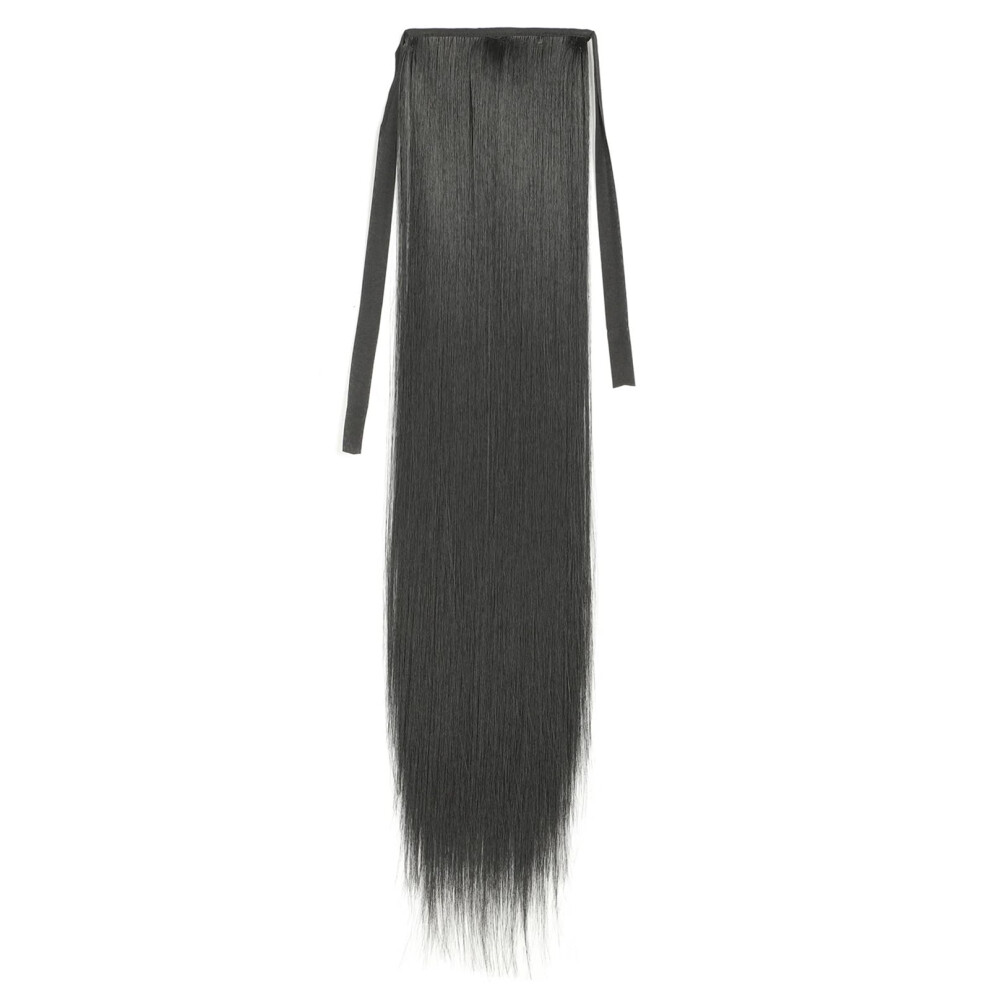 Unisex Women's 22 In Long Silky Straight Clipin Ponytail Synthetic Hair Extension, Naturallooking, Color 1B