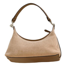 Elegant Women's Fabric Underarm Purse Shoulder Bag-apricot