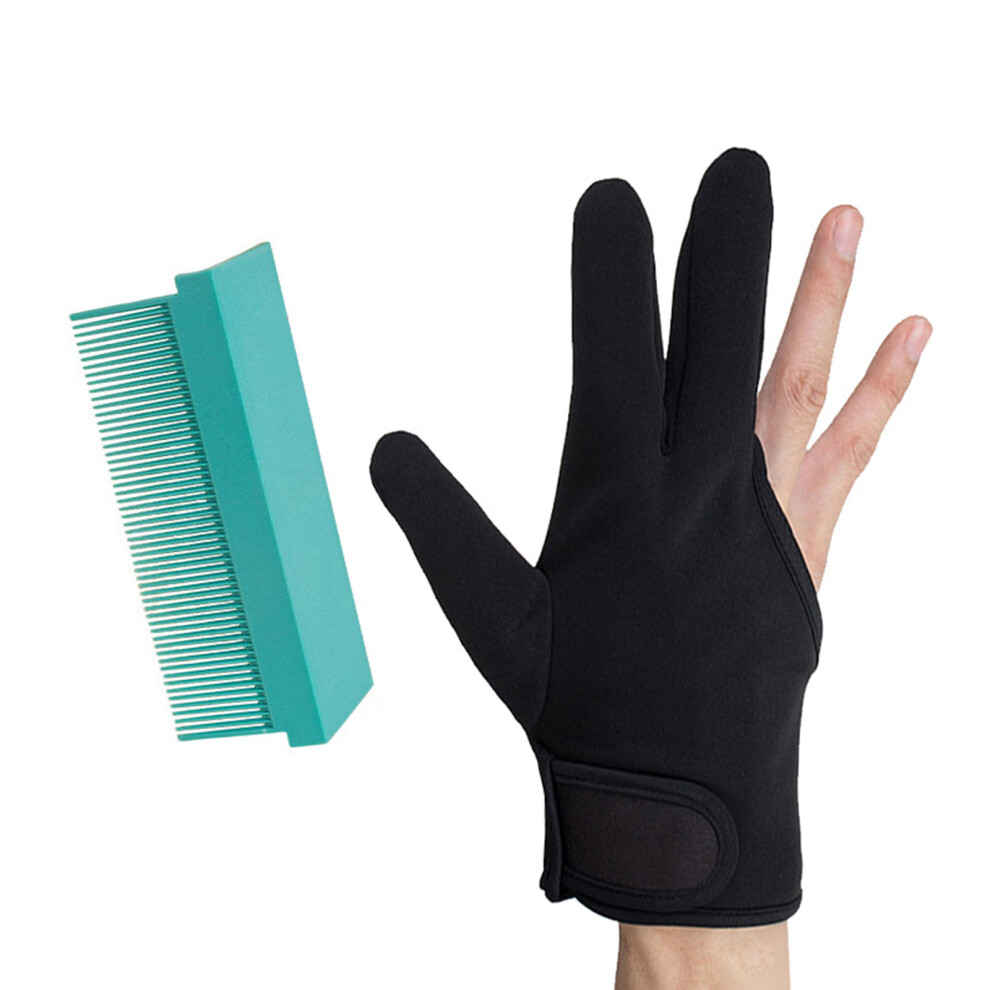 Green Professional Thermal Glovean And Hair Straightener Comb