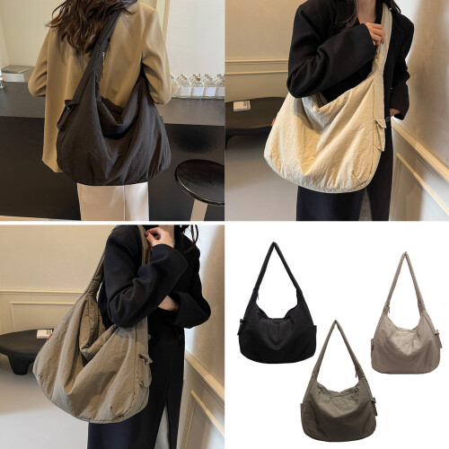 Modern Casual Dumpling Shoulder Bag With Easy Access-Green 2