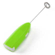 Batedeira elétrica portátil para leite, em aço inoxidável, alimentada por bateria, com design compacto, cabo ergonômico e materiais duráveis de