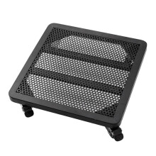 Heavy Duty Rolling Metal Plant Pot Stand with Tray 40x60cm, Garden Trolley Indoor/Outdoor Pots Coaster Mover Plant Dolly