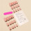 24 Stück Leopard French Tip Press On Nail Short Square Style 6