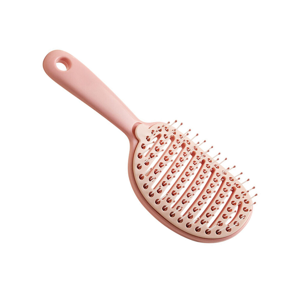 Unisex Peach Convenient Hairdressing Comb Scalp Massager- Powder