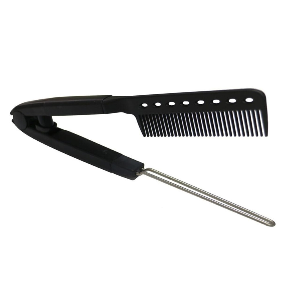 Professional Shaped Hair Straightener Comb Compact Material For All Hair Types Easy Styling Tool