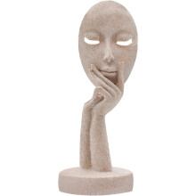 Statue decorative dal design unico, statue creative con volti di donne in resina per migliorare l'atmosfera artistica di ufficio e soggiorno, regali