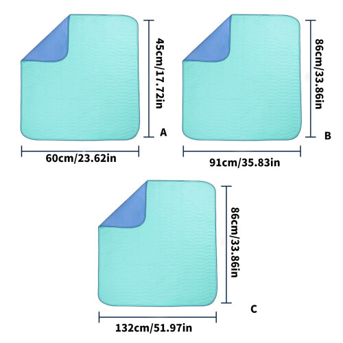 Polyester Incontinence Bed Mats Super Absorbent Leakproof-45 60 2