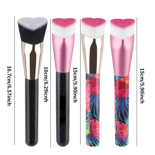 Hochdichter Make-up-Pinsel für Creme- und-4 Farben 2