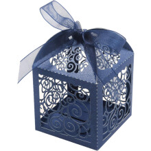 Herzförmige Geschenkboxen mit Aussparungen: Perlmuttfarbenes Kunstdruckpapier, 5 x 5 x 8 cm große kleine Geschenkbehälter, dekorative Verpackung