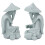 Fischerstatue, sitzend, Angeln, alter Mann, Figur, 10