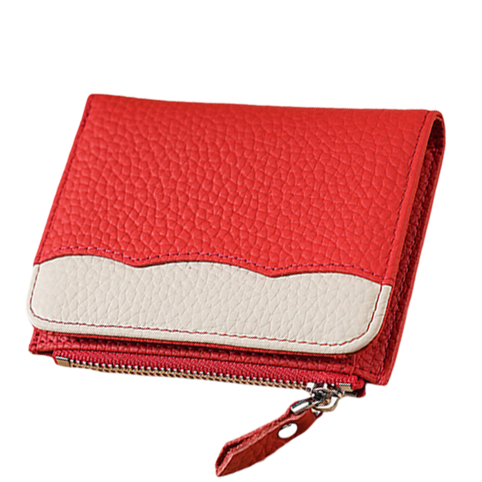 Stylish Pu Leather Coin Wallet For Women With Blocking- Red 7696000900988