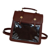 Contemporary Itabag PU Shoulder Purse Crossbody Bag-dark brown