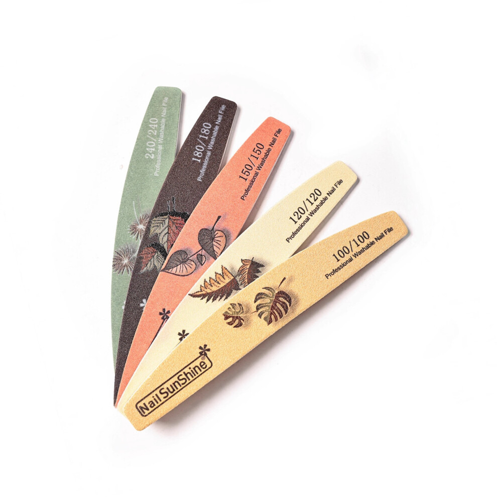 Nail Files 5PCS Double Texture Emery Boards Efficient Filing
