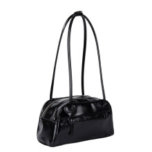 Women Underarm Bag PU Leather Handbag All-matching Armpit-Black