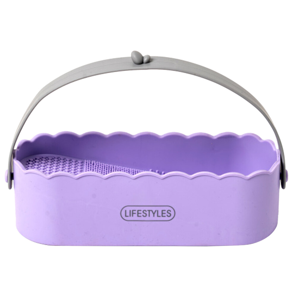 Purple Cosmetic Brushes Cleaner Makeup Brush Cleaner With