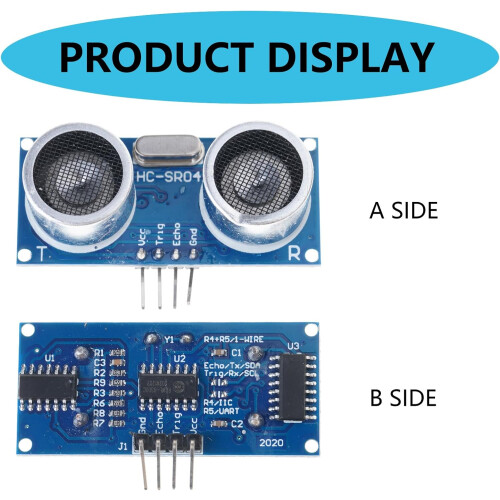 Ultrasonic Distance Sensor Module, 5V, Compatible with Arduino and Raspberry Pi, For Microcontrollers 1