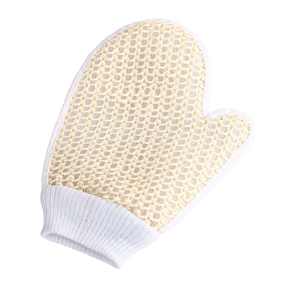 White Sisal Bath Glove For Gentle Exfoliation And Skin- Screw