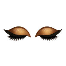 Magnetic Free Eyeliners Tapes Sweatproof SmudgeProof-gold