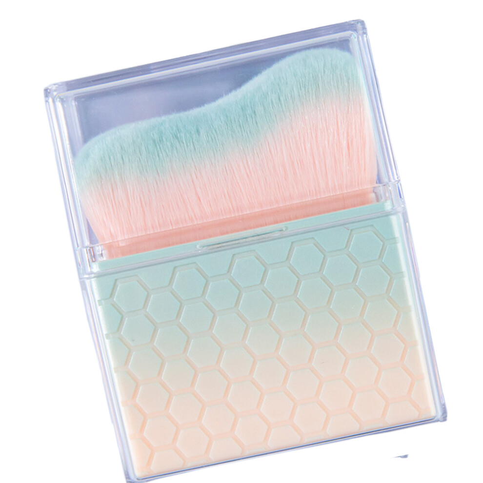 Blue Eye Catching Makeup Brush With Soft Fibers For A Smooth