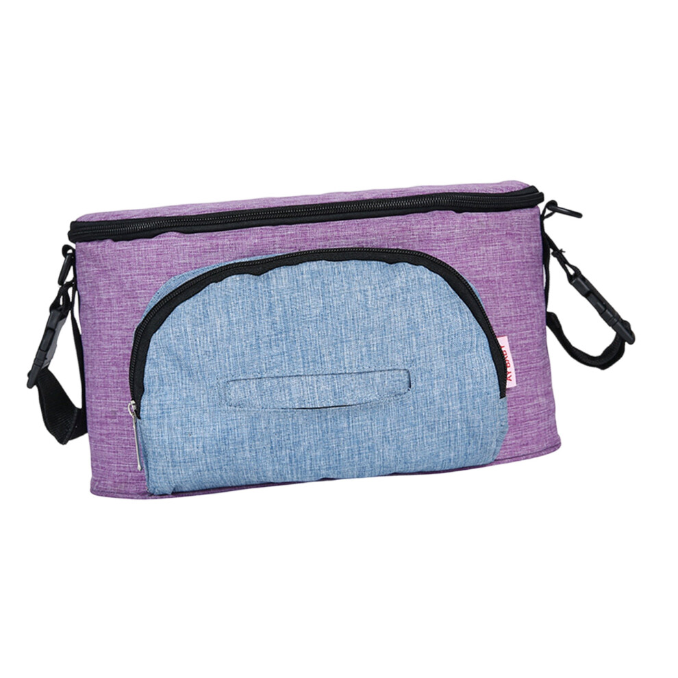 Universal Baby Stroller Organizer,Waterproof Stroller- Purple