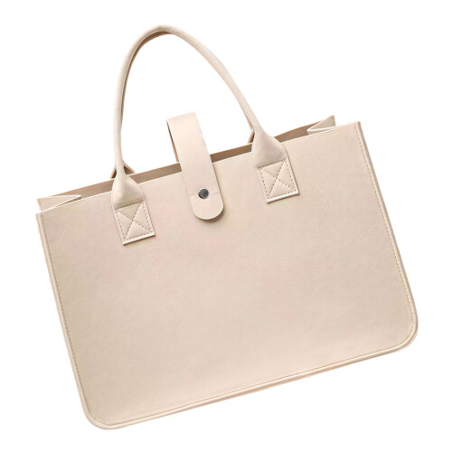 Modern Felt Bag Roomy Interior Foldable Storage Bags-Khaki