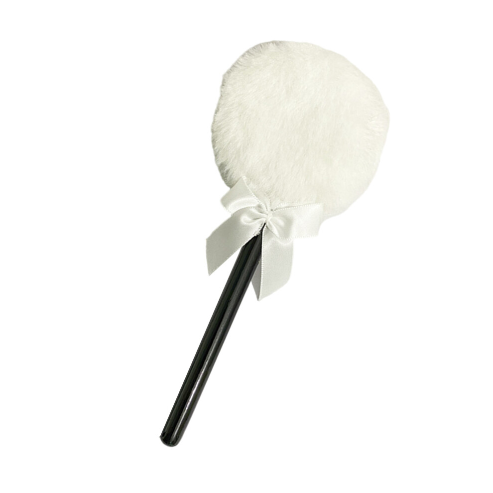 Body Powder Puff with Handle Soft Makeup Tool Lollipop-White