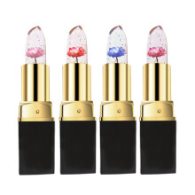 4pcs Jelly Flower Color Changing Lipstick Moisturizing Long