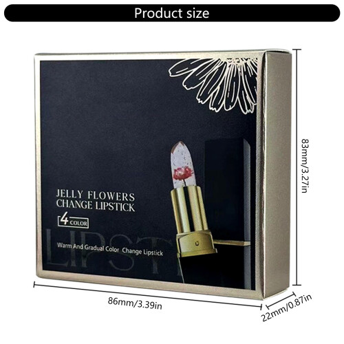 4pcs Jelly Flower Color Changing Lipstick Moisturizing Long 2