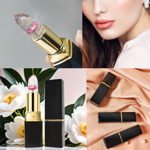 4pcs Jelly Flower Color Changing Lipstick Moisturizing Long 1