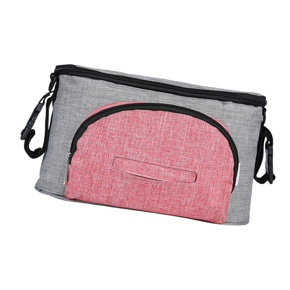 Universal Stroller Organizer With Cup Holder Baby Travel- Gray