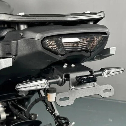 Stainless Steel Motorcycle License Plate Bracket Short Tail Design Easy Install Secure Mount 2