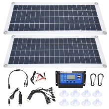 Utomhus solcellsladdare, högkonverteringseffektivitet dubbel USB-solpanel nödströmförsörjning för vandring, camping och utomhusresor