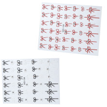 Zelfklevende striknagelstickers, perfect voor-1 zwart 1 rood