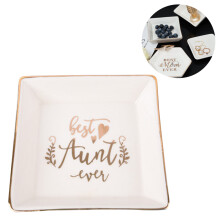 Organizador de Joias Feminino - Porta-Anéis de Cerâmica com Acabamento Requintado e Design Elegante