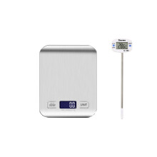 Bilancia da cucina digitale con funzione tara zero, bilancia di precisione per alimenti con capacità di 10 kg, precisione di 1 g, piattaforma in