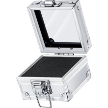 Compact Nail Drill Bit Organizer Metal Manicure-Silver