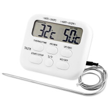 Zuckerkochthermometer, erweiterter Funktionen-Timer, Temperaturbereich -50 C bis 300 C, Timer bis 99 Stunden 59 Minuten 59 Sekunden, für